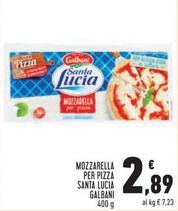 Offerta per Galbani - Mozzarella Per Pizza Santa Lucia a 2,89€ in Conad Superstore