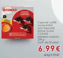 Offerta per Conad - Capsule Caffè Compatibili Con Nescafè Dolce Gusto a 6,99€ in Conad Superstore