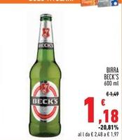 Offerta per Becks - Birra a 1,18€ in Conad Superstore