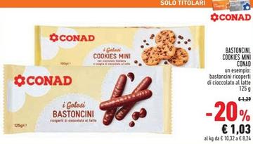 Offerta per  Conad - Bastoncini, Cookies Mini  a 1,03€ in Conad Superstore