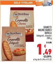 Offerta per Barilla - Granetti Mulino Bianco a 1,49€ in Conad Superstore