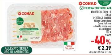 Offerta per  Conad - Arrosticini Di Pollo Percorso Qualità  a 2,39€ in Conad Superstore
