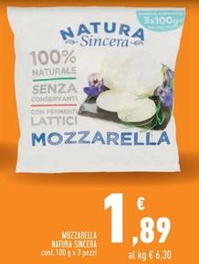 Offerta per Natura Sincera - Mozzarella a 1,89€ in Conad Superstore