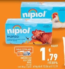 Offerta per Nipiol - Omogeneizzati Alla Carne a 1,79€ in Conad Superstore