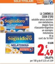 Offerta per Sogni D'oro - La Camomilla a 2,49€ in Conad Superstore