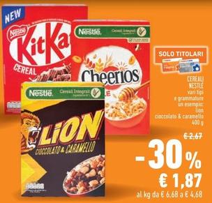 Offerta per Nestlè - Cereali a 1,87€ in Conad Superstore