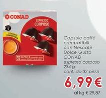 Offerta per Conad - Capsule Caffè Compatibili Con Nescafè Dolce Gusto a 6,99€ in Conad Superstore