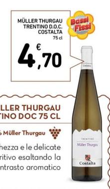 Offerta per Costalta - Müller Thurgau Trentino D.O.C. a 4,7€ in Conad Superstore