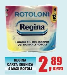 Offerta per Regina - Carta Igienica 4 Maxi Rotoli a 2,89€ in La Commerciale Montaltese