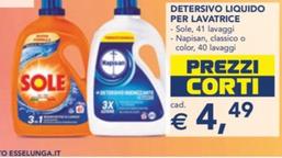 Offerta per Sole/Napisan - Detersivo Liquido Per Lavatrice a 4,49€ in Esselunga