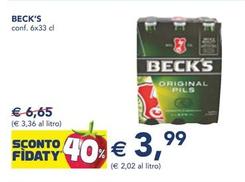 Offerta per Becks - Conf. 6x33 Cl a 3,99€ in Esselunga