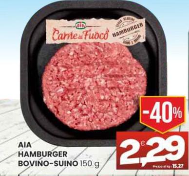 Offerta per Aia - Hamburger Bovino-suino a 2,29€ in Vicino a Te