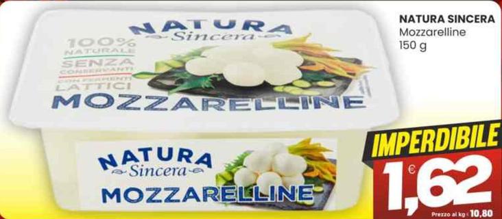 Offerta per Natura Sincera - Mozzarelline a 1,62€ in Vicino a Te