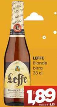 Offerta per Leffe - Blonde Birra a 1,89€ in Vicino a Te