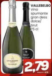 Offerta per Vallebelbo - Vino Spumante Gran Dess Dolce/ Brut a 2,79€ in Vicino a Te