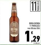 Offerta per 11 Paralleli - Birra Bionda a 1,29€ in Conad