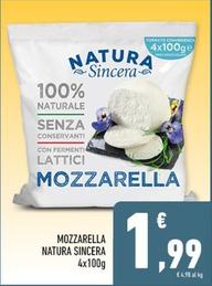 Offerta per Natura Sincera - Mozzarella a 1,99€ in Conad