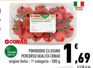 Offerta per Conad - Pomodoro Ciliegino Percorso Qualità a 1,69€ in Conad
