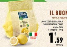 Offerta per Conad - Limone Costa D'Amalfi I.G.P. Sapori&Dintorni a 1,59€ in Conad