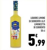 Offerta per Limoncetta Di Sorrento - Liquore Limone Di Sorrento I.G.P. a 5,99€ in Conad