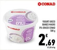 Offerta per Conad - Yogurt Greco Bianco Magro 0% Grassi a 2,69€ in Conad