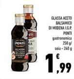 Offerta per Ponti - Glassa Aceto Balsamico Di Modena I.G.P. a 1,99€ in Conad