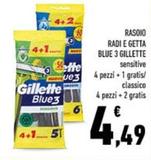 Offerta per Gillette - Rasoio Radi E Getta Blue 3 a 4,49€ in Conad