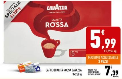 Offerta per Lavazza - Caffè Qualità Rossa a 7,39€ in Conad