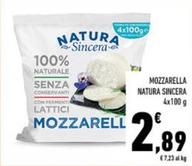 Offerta per Natura Sincera - Mozzarella a 2,89€ in Conad