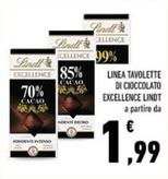 Offerta per Lindt - Linea Tavolette Di Cioccolato Excellence a 1,99€ in Conad
