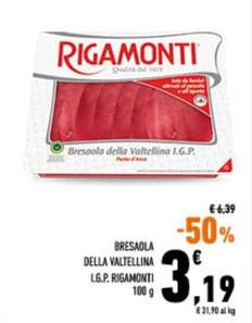 Offerta per Rigamonti - Bresaola Della Valtellina I.G.P. a 3,19€ in Conad City