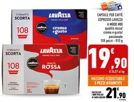 Offerta per Lavazza - Capsule Per Caffè Espresso a 21,9€ in Conad City