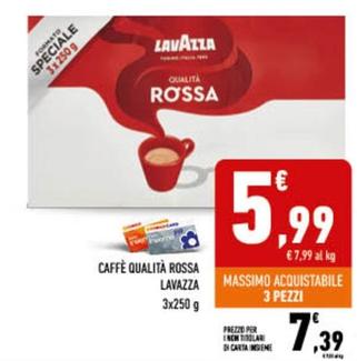 Offerta per Lavazza - Caffè Qualità Rossa a 7,39€ in Conad City