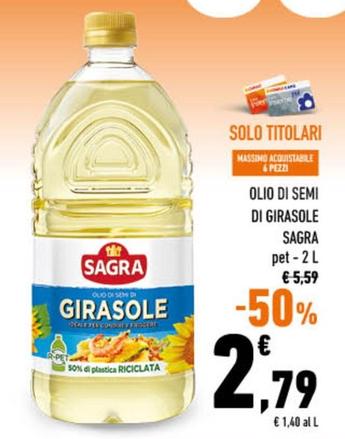 Offerta per Sagra - Olio Di Semi Di Girasole a 2,79€ in Conad City