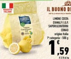 Offerta per  Sapori&dintorni - Limone Costa D'amalfi I.G.P. a 1,59€ in Conad City