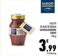 Offerta per Sapori&Dintorni - Filetti Di Alici Di Sicilia a 3,99€ in Conad City