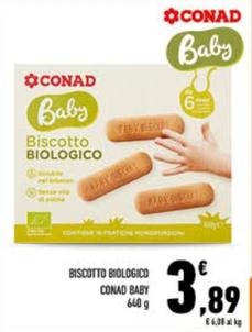 Offerta per Conad - Biscotto Biologico Baby a 3,89€ in Conad City