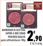 Offerta per Conad - Hamburger Di Scottona Sapori & Idee Percorso Qualità a 2,9€ in Conad City