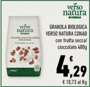 Offerta per Conad - Granola Biologica Verso Natura a 4,29€ in Conad City