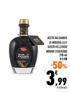 Offerta per Monari Federzoni - Aceto Balsamico Di Modena I.G.P. Gusto Vellutato a 3,99€ in Conad City