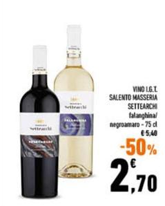 Offerta per Masserie Del Salento - Vino I.G.T. Settearchi a 2,7€ in Conad City