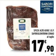 Offerta per Sapori&Dintorni - Speck Alto Adige I.G.P. a 17,9€ in Conad City