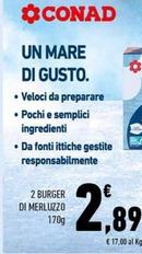 Offerta per Conad - Burger Di Merluzzo a 2,89€ in Conad Superstore