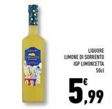 Offerta per Limoncetta - Liquore Limone Di Sorrento Igp a 5,99€ in Conad Superstore