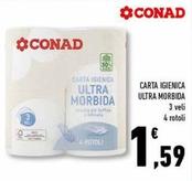 Offerta per Carta igienica a 1,59€ in Conad Superstore