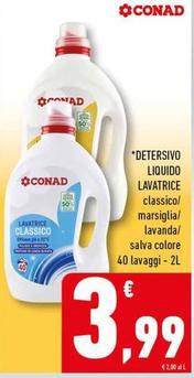 Offerta per Conad - Detersivo Liquido Lavatrice a 3,99€ in Conad Superstore
