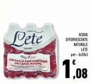 Offerta per Lete - Acqua Effervescente Naturale a 1,08€ in Conad Superstore