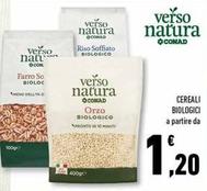 Offerta per Verso Natura Conad - Cereali Biologici a 1,2€ in Conad Superstore