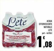 Offerta per Lete - Acqua Effervescente Naturale a 1,08€ in Conad Superstore