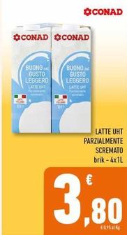 Offerta per Conad - Latte Uht Parzialmente Scremato a 3,8€ in Conad Superstore